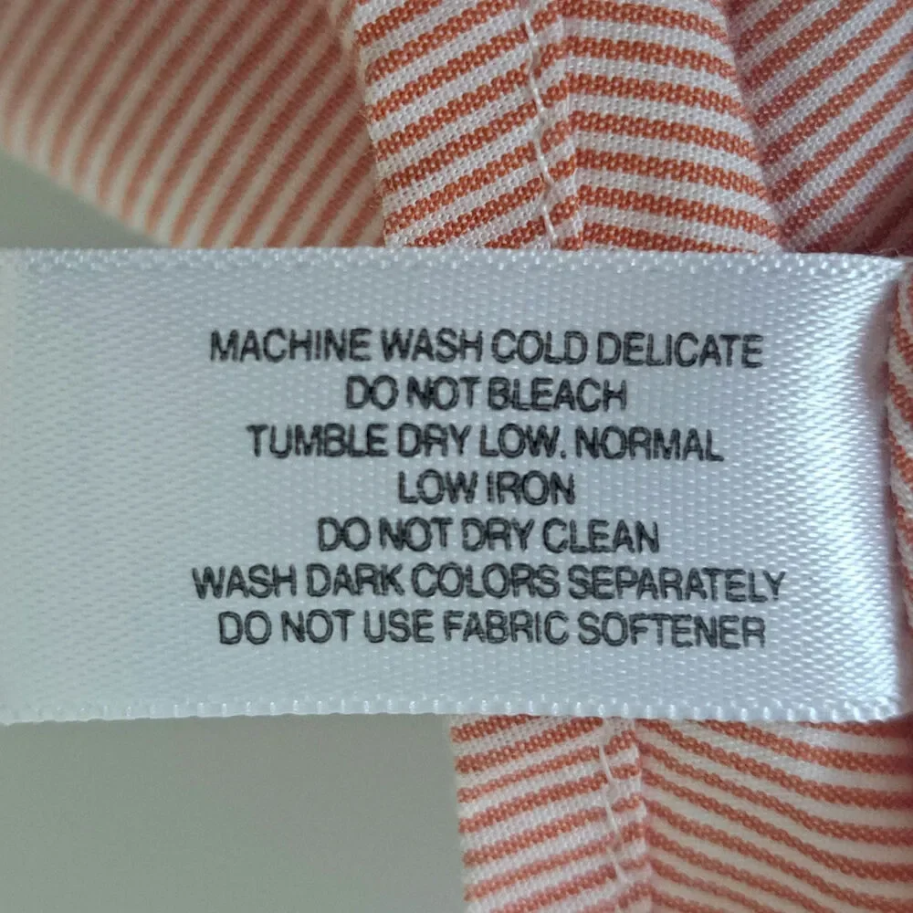 Cutter&Buck Miami Dolphins Long Sleeve Button Up Women's Shirt Orange White NFL - Picture 7 of 8